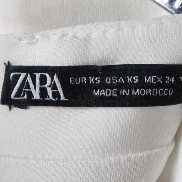 ZARA WHITE STRAPLESS BODYCON MAXI DRESS SIZE XS - Picture 4 of 13